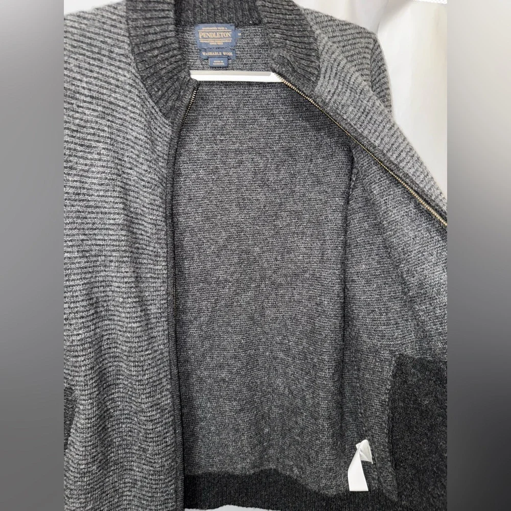 PENDLETON MEN'S SHETLAND COLLECTION FULL-ZIP SWEATER SIZE M